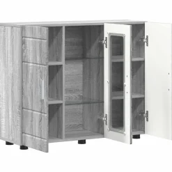 vidaXL Houten Kast Grijs Sonoma Bewerkt hout