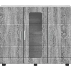 vidaXL Houten Kast Grijs Sonoma Bewerkt hout