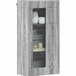 vidaXL Houten Kast Grijs Sonoma Bewerkt hout