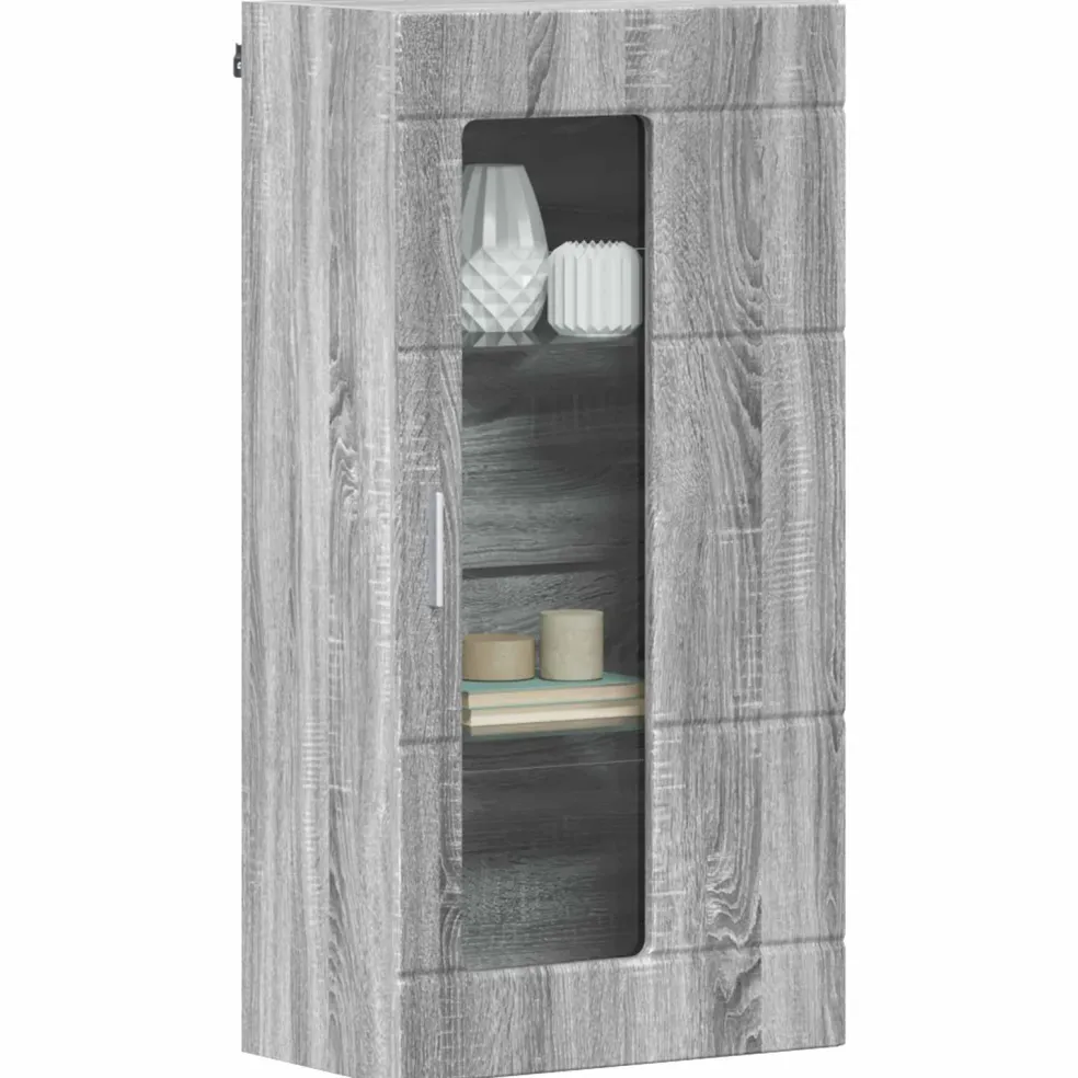 vidaXL Houten Kast Grijs Sonoma Bewerkt hout