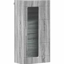 vidaXL Houten Kast Grijs Sonoma Bewerkt hout