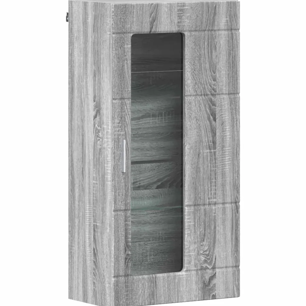vidaXL Houten Kast Grijs Sonoma Bewerkt hout