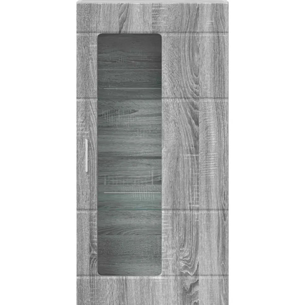 vidaXL Houten Kast Grijs Sonoma Bewerkt hout
