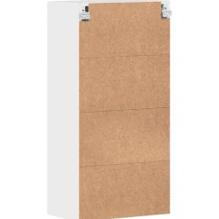 vidaXL Houten Kast Hoogglans wit Bewerkt hout