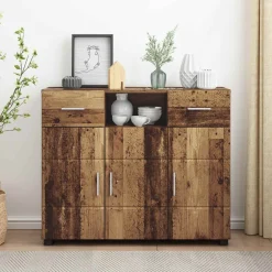 vidaXL Houten Kast Oudhout Bewerkt hout