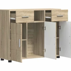 vidaXL Houten Kast Sonoma Eiken Bewerkt hout