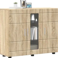 vidaXL Houten Kast Sonoma Eiken Bewerkt hout