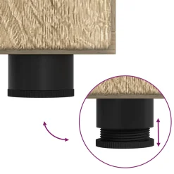 vidaXL Houten Kast Sonoma Eiken Bewerkt hout