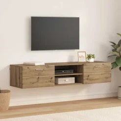 vidaXL Houten Kast 150 x 39 x 30 cm Artisan Eiken Bewerkt hout