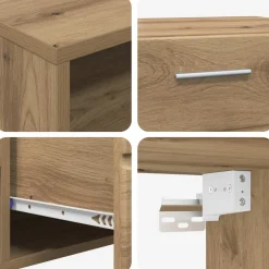 vidaXL Houten Kast 150 x 39 x 30 cm Artisan Eiken Bewerkt hout