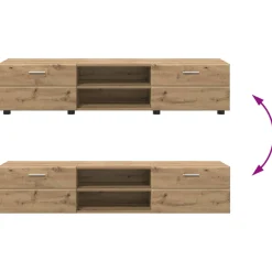 vidaXL Houten Kast 150 x 39 x 30 cm Artisan Eiken Bewerkt hout
