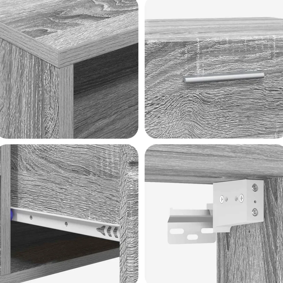 vidaXL Houten Kast 150 x 39 x 30 cm Grijs Sonoma Bewerkt hout