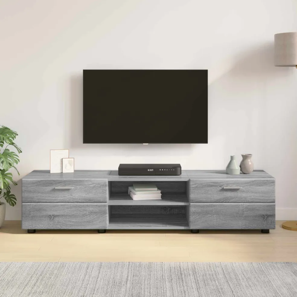 vidaXL Houten Kast 150 x 39 x 30 cm Grijs Sonoma Bewerkt hout