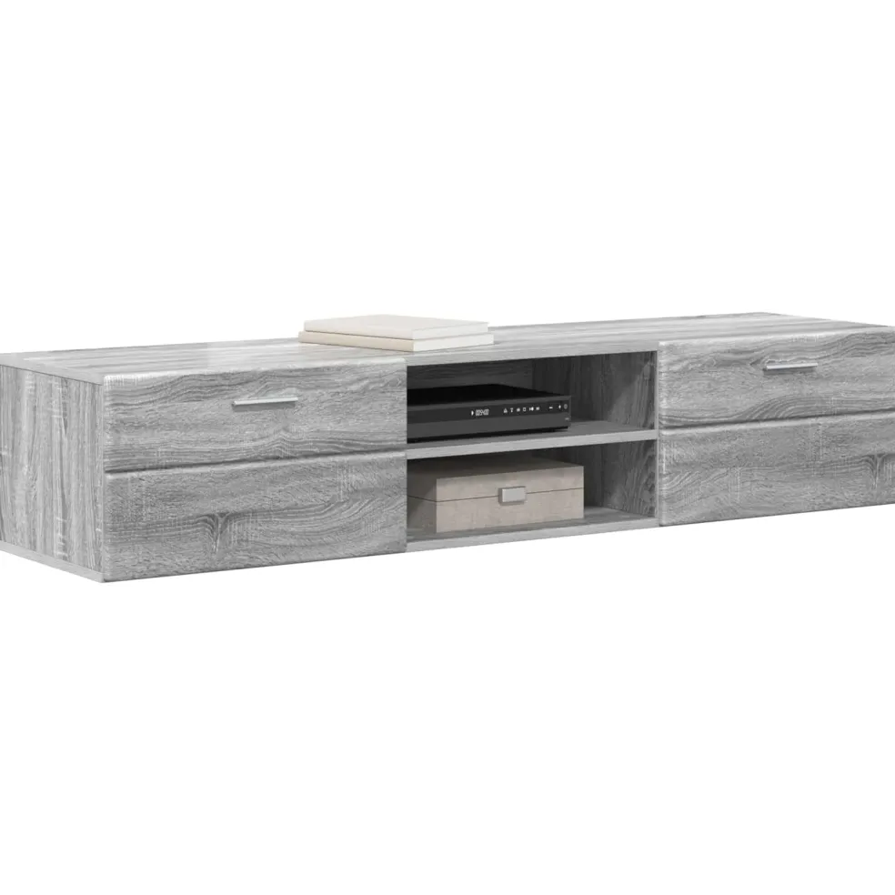 vidaXL Houten Kast 150 x 39 x 30 cm Grijs Sonoma Bewerkt hout