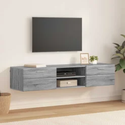 vidaXL Houten Kast 150 x 39 x 30 cm Grijs Sonoma Bewerkt hout