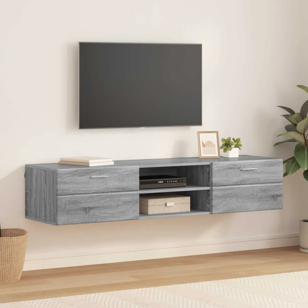 vidaXL Houten Kast 150 x 39 x 30 cm Grijs Sonoma Bewerkt hout
