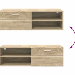 vidaXL Houten Kast 100,5 x 39 x 30 cm Sonoma Eiken Bewerkt hout