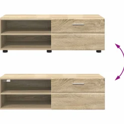 vidaXL Houten Kast 100,5 x 39 x 30 cm Sonoma Eiken Bewerkt hout