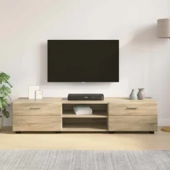vidaXL Houten Kast 150 x 39 x 30 cm Sonoma Eiken Bewerkt hout