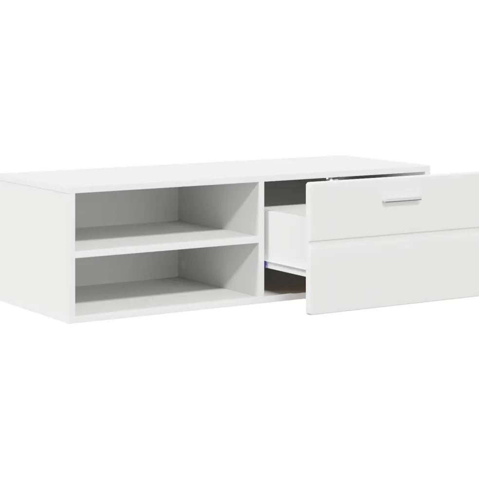 vidaXL Houten Kast 100,5 x 39 x 30 cm Wit Bewerkt hout