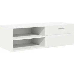 vidaXL Houten Kast 100,5 x 39 x 30 cm Wit Bewerkt hout