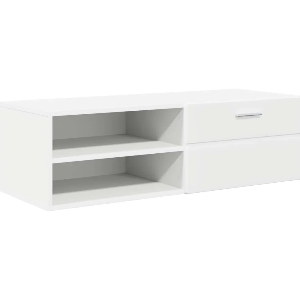 vidaXL Houten Kast 100,5 x 39 x 30 cm Wit Bewerkt hout