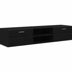 vidaXL Houten Kast 150 x 39 x 30 cm Zwart Bewerkt hout