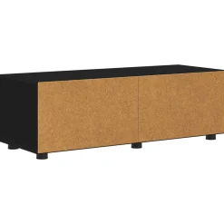 vidaXL Houten Kast 100,5 x 39 x 30 cm Zwart Bewerkt hout