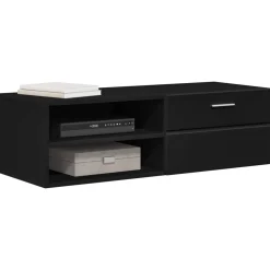 vidaXL Houten Kast 100,5 x 39 x 30 cm Zwart Bewerkt hout