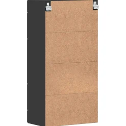 vidaXL Houten Kast Zwart Bewerkt hout