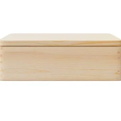 vidaXL Houten kist met deksel 40x30x13 cm massief grenenhout
