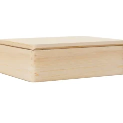 vidaXL Houten kist met deksel 40x30x13 cm massief grenenhout