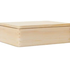 vidaXL Houten kist met deksel 40x30x13 cm massief grenenhout
