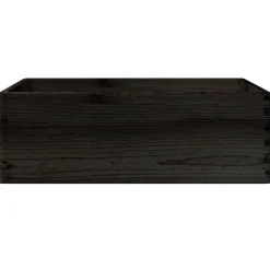 vidaXL Houten kist met handvatten 40x30x13 cm massief grenenhout zwart