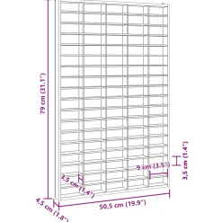 vidaXL Houten Verzamelaarsvitrine met 90 Vakken 50,5x4,5x79cm
