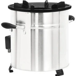 vidaXL Houtkachel met USB-ventilator 35,5x26x28 cm roestvrijstaal