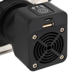 vidaXL Houtkachel met USB-ventilator 35,5x26x28 cm roestvrijstaal