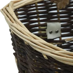 vidaXL Houtmand met draagriemen 44,5x37x50 cm natuurlijk wilgenhout