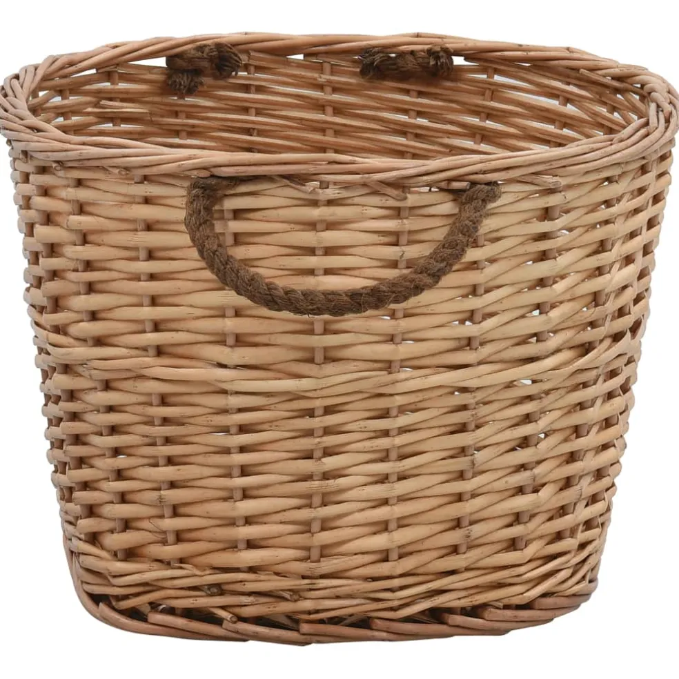 vidaXL Houtmand met handvatten 56x40x28 cm natuurlijk wilgenhout