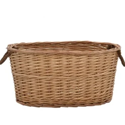 vidaXL Houtmand met handvatten 56x40x28 cm natuurlijk wilgenhout