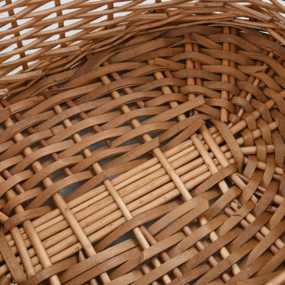 vidaXL Houtmand met handvatten 56x40x28 cm natuurlijk wilgenhout