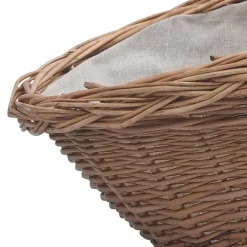 vidaXL Houtmand met handvat 57x46,5x52 cm wilgenhout bruin
