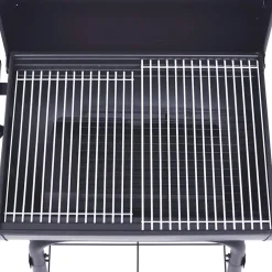 vidaXL Houtskoolbarbecue roker met onderschap zwart