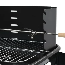 vidaXL Houtskoolbarbecue staand met wieltjes
