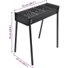 vidaXL Houtskoolbarbecue staand vierkant 75x28 cm