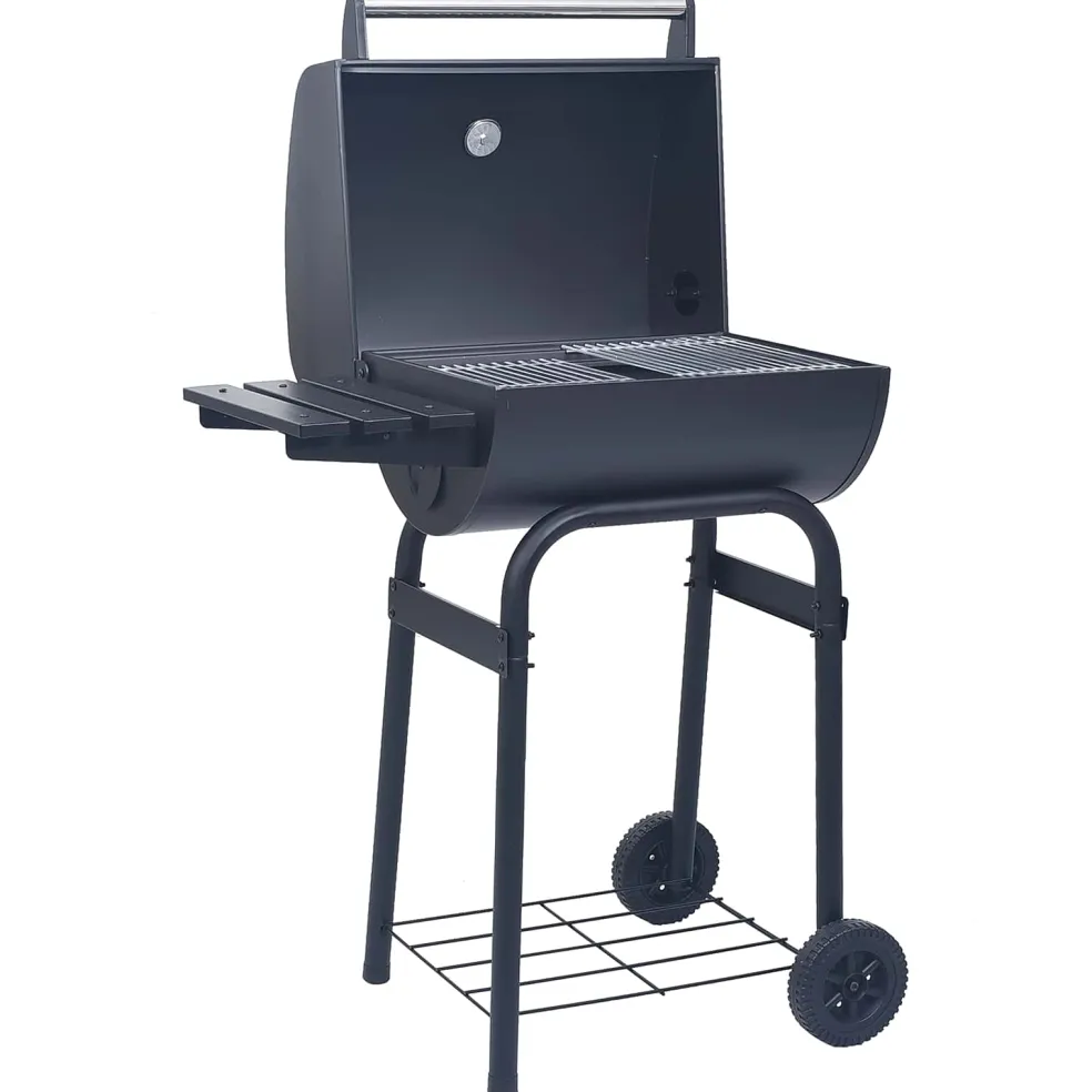 vidaXL Houtskoolbarbecue 75 x 48 x 120 cm zilver