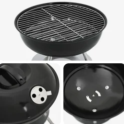 vidaXL Houtskool Grill 36,5 x 36,5 x 40 cm Zwart
