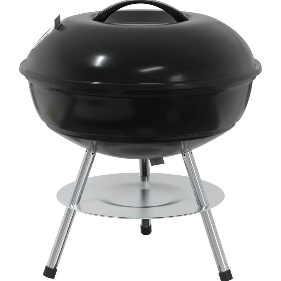 vidaXL Houtskool Grill 36,5 x 36,5 x 40 cm Zwart