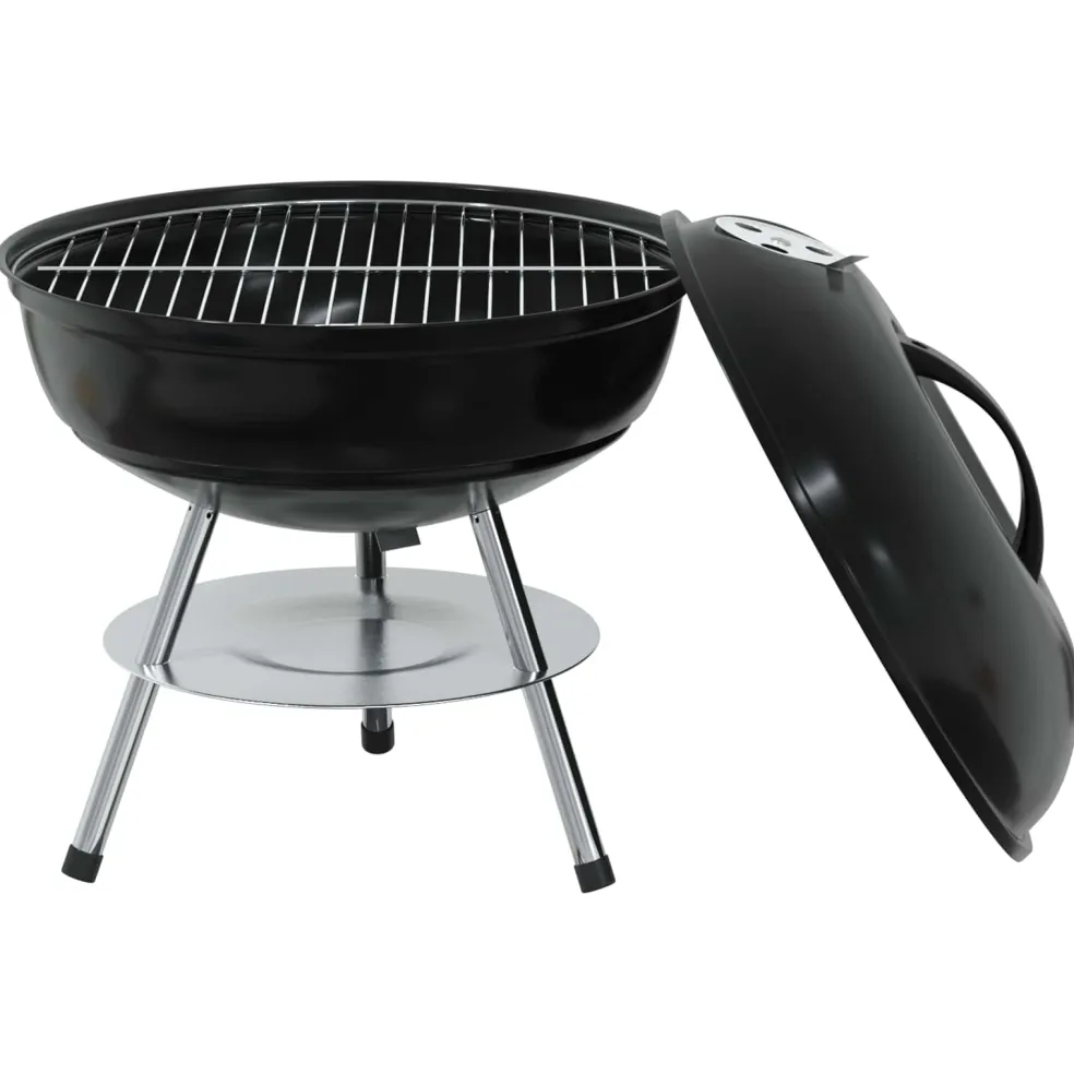 vidaXL Houtskool Grill 36,5 x 36,5 x 40 cm Zwart