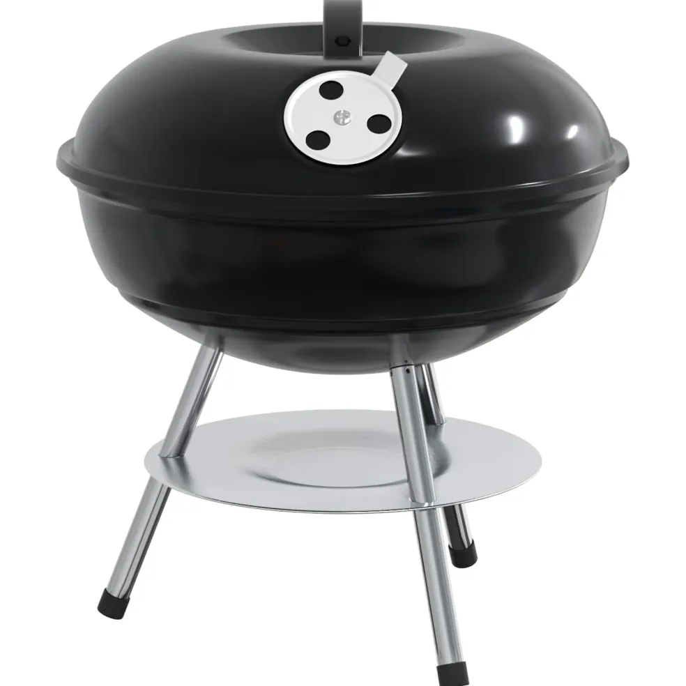 vidaXL Houtskool Grill 36,5 x 36,5 x 40 cm Zwart